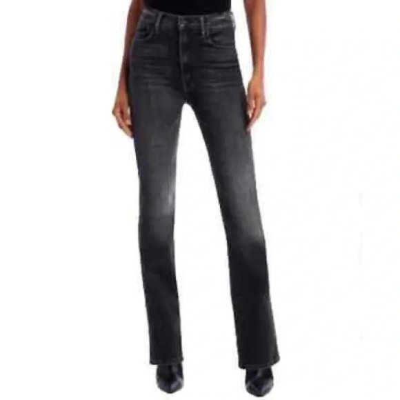 NWT DRIFTWOOD Kelly Baby Boot Kick Flare Black Grey Jeans - Picture 1 of 7